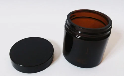 POT VERRE BRUN + COUVERCLE NOIR 30 ML