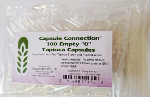 Gélules : sachet de 100 gélules vegan taille 0