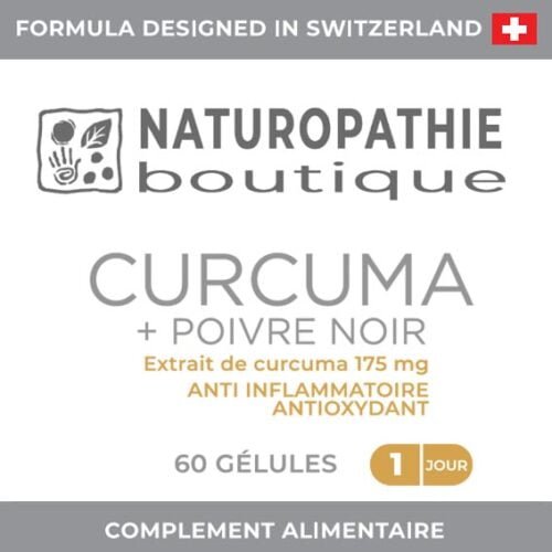 Complément alimentaire Curcuma et Poivre Noir 60 gélules