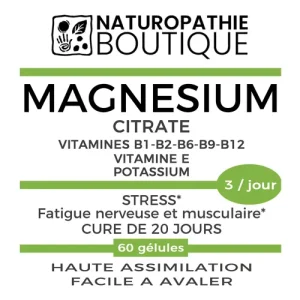 Complément Magnésium Citrate et Vitamines B Cure 3 en 1